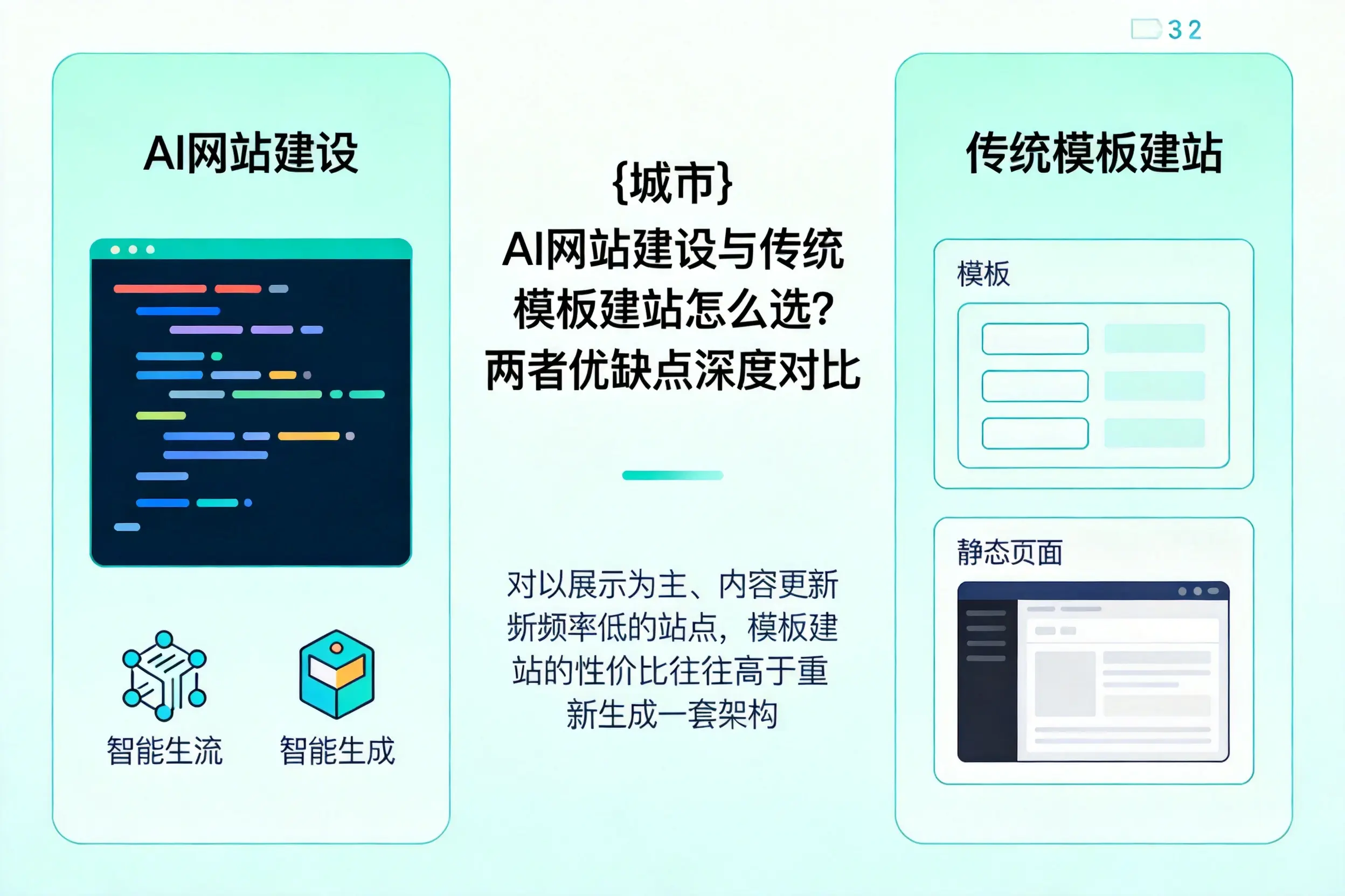 宝鸡AI网站建设与传统模板建站怎么选?两者优缺点深度对比