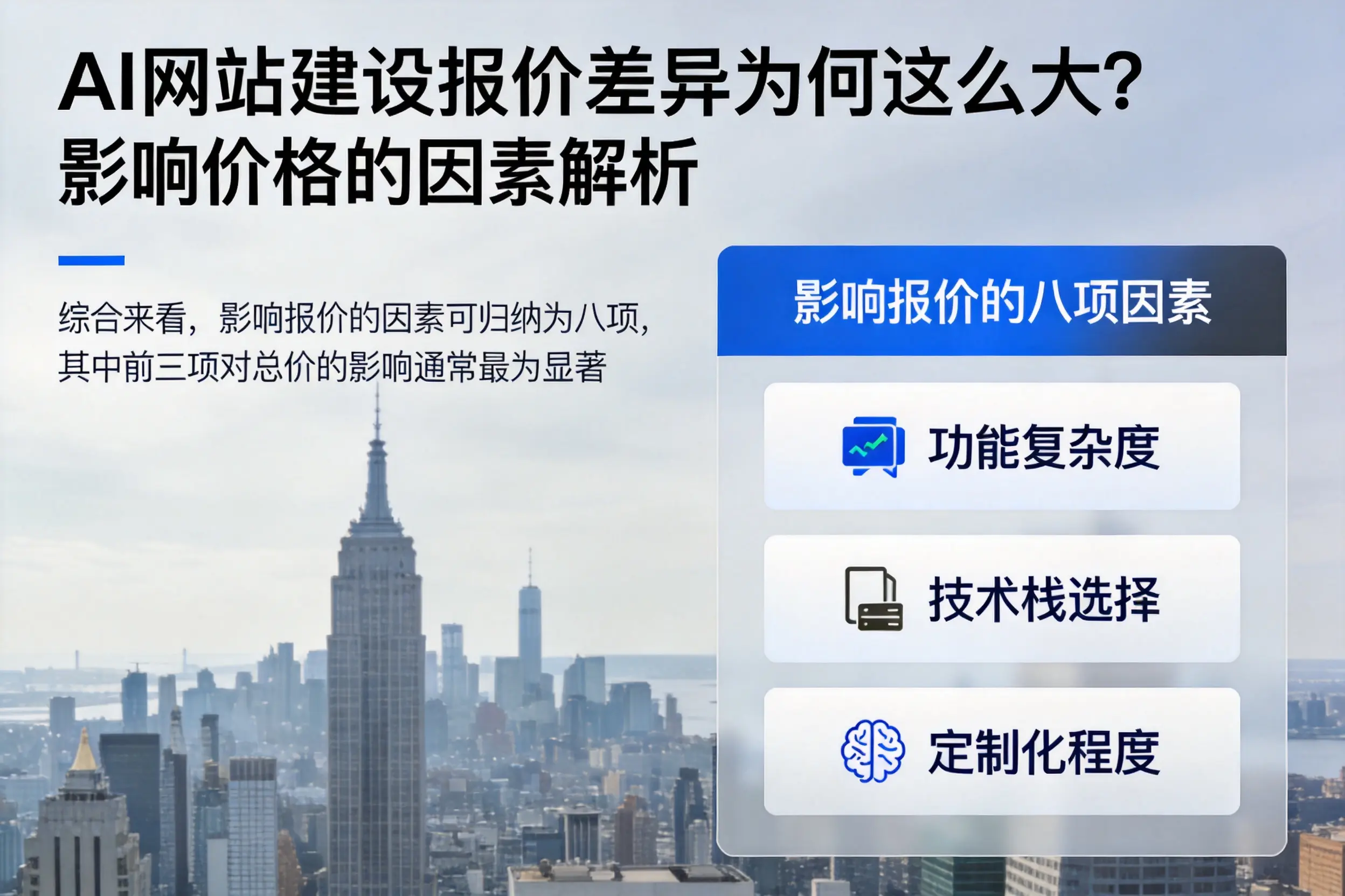 宝鸡AI网站建设报价差异为何这么大？影响价格的因素解析