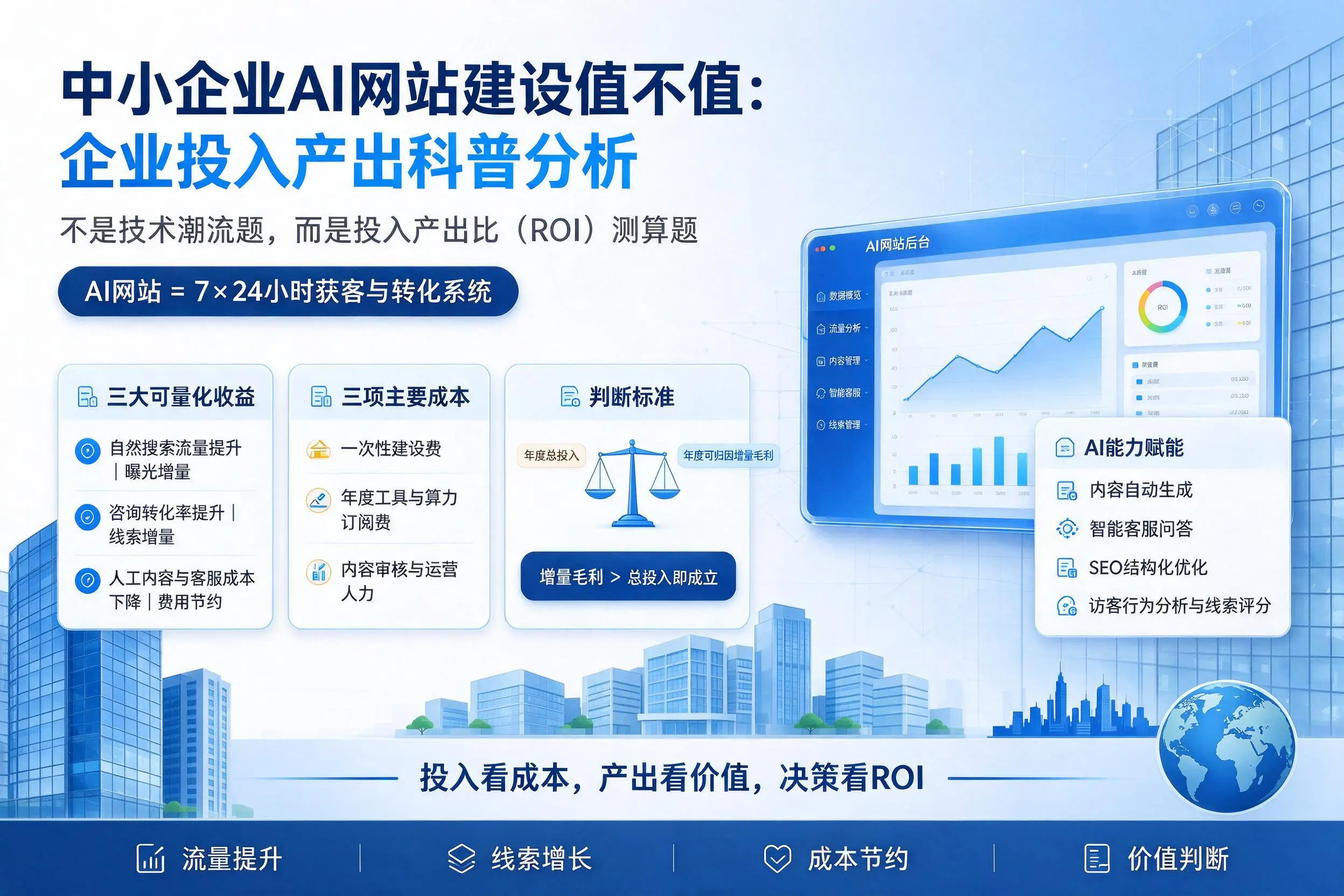 中小企业AI网站建设值不值：宝鸡企业投入产出科普分析