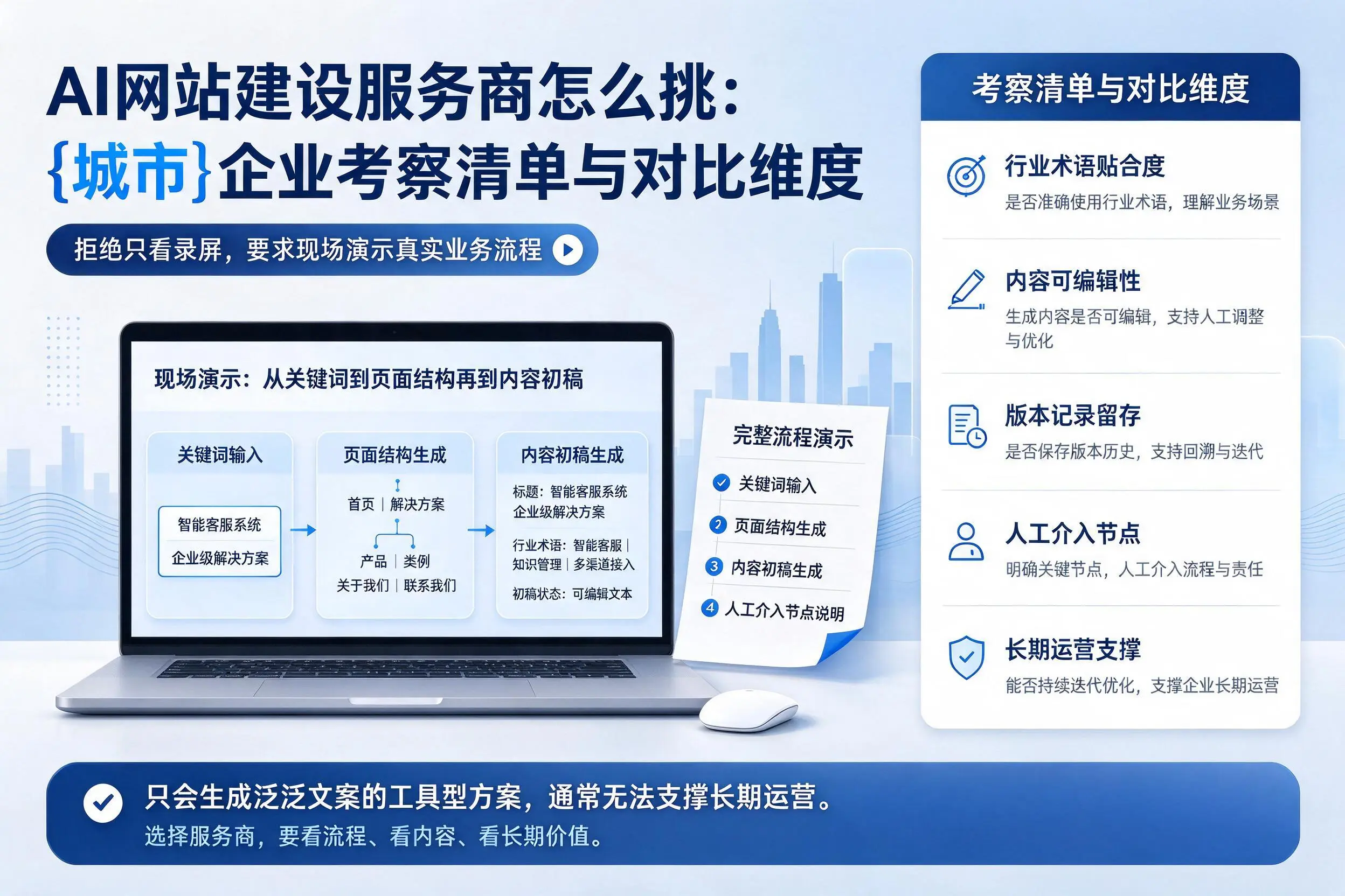 AI网站建设服务商怎么挑：宝鸡企业考察清单与对比维度