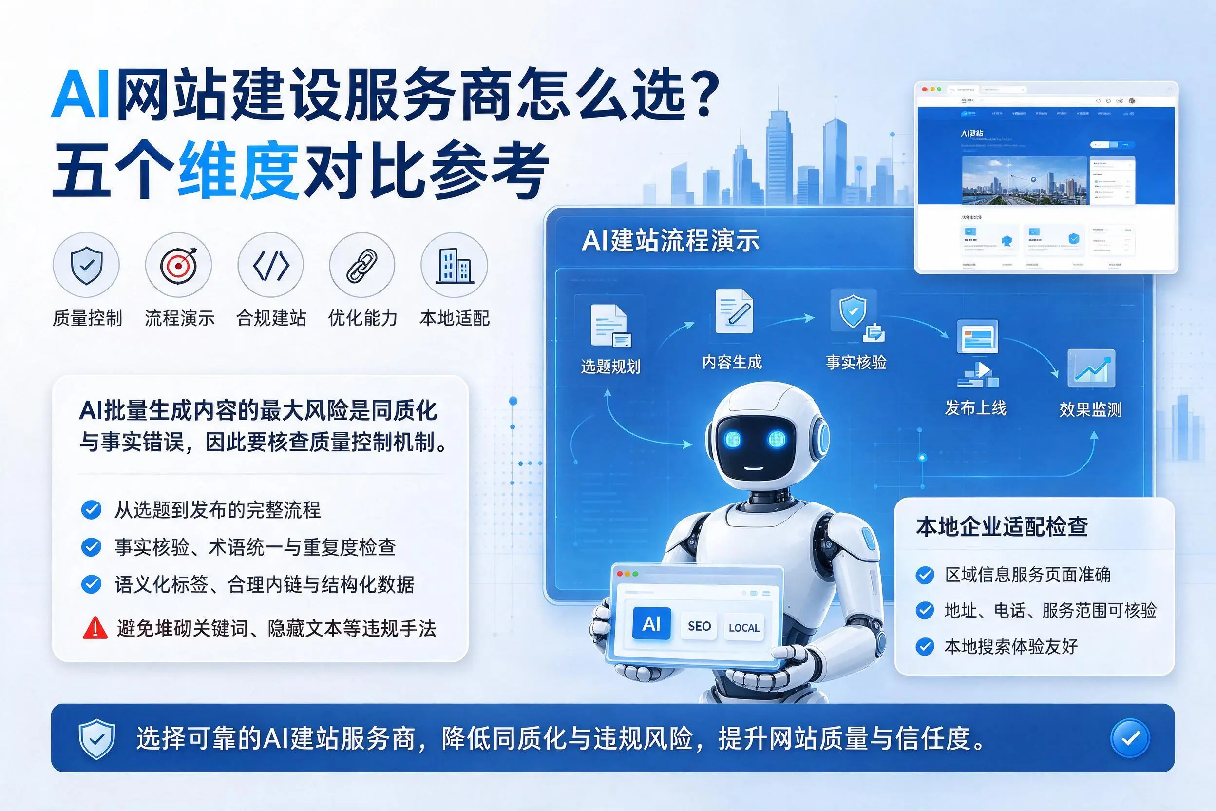宝鸡AI网站建设服务商怎么选？五个维度对比参考